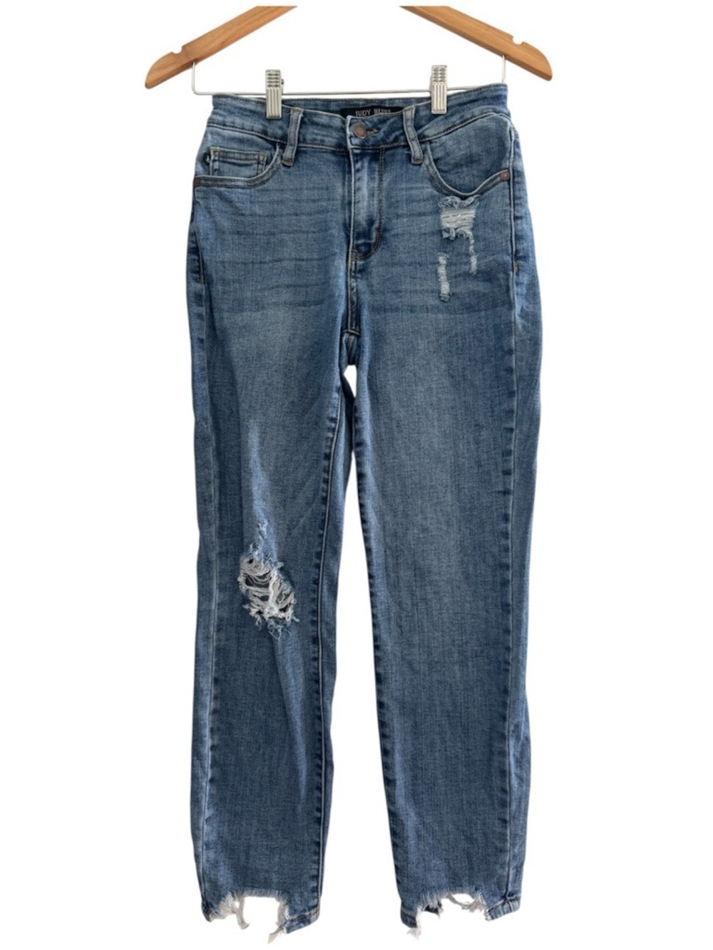 Judy Blue Slim Fit Distressed Cropped Jeans Size 1 25